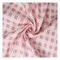 Baby Pink Check Winceyette Polycotton Fabric by the Metre image number 1