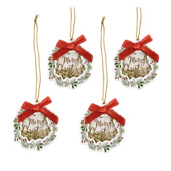 Wreath Shaker Tags 4 Pack 