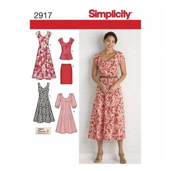 Simplicity Women’s Dress Sewing Pattern 2917 (10-18)