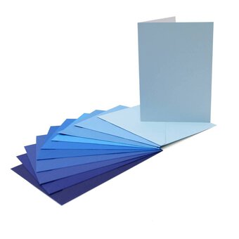 Blue Cards and Envelopes 5 x 7 Inches 20 Pack