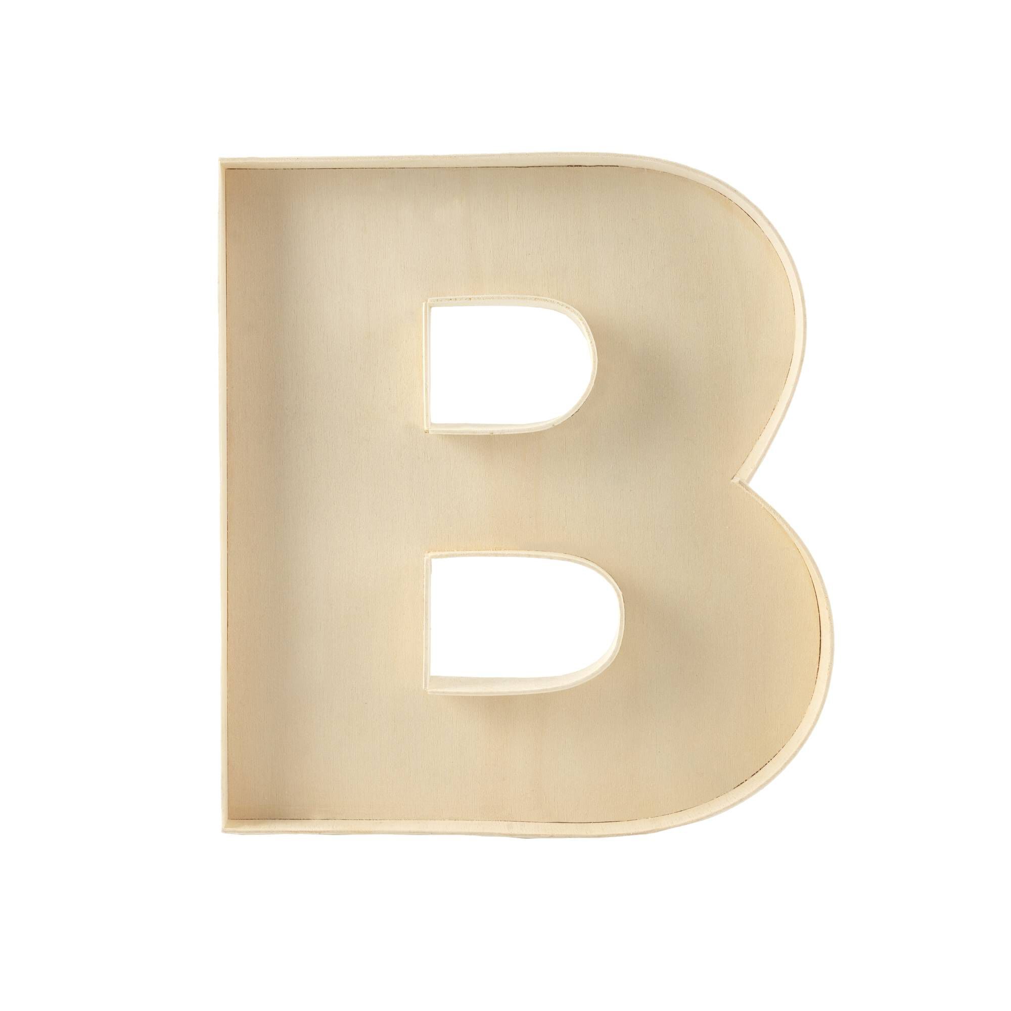 Wooden Fillable Letter B 22cm Hobbycraft