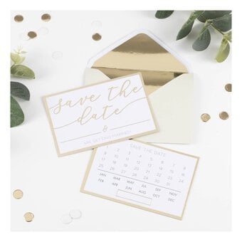 Champagne Gold Save the Date Tags 20 Pack