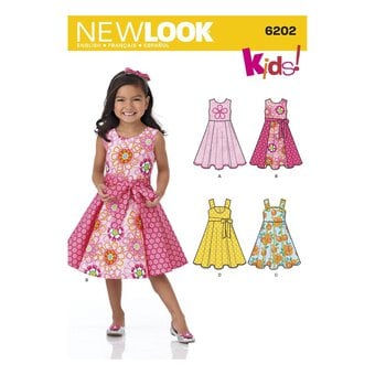 New Look Child's Dress Sewing Pattern 6202