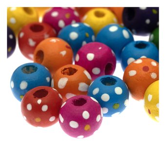 Mixed Bright Spotty Round Beads 40g 
