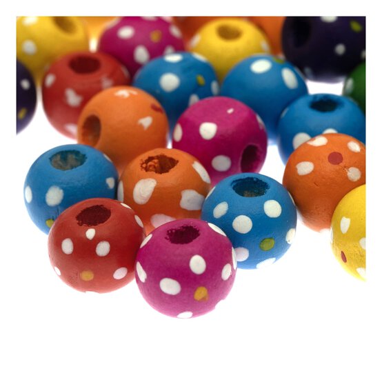 Mixed Bright Spotty Round Beads 40g  image number 2