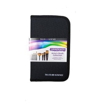 Daler-Rowney Graduate Short Brush Zip Case 10 Pack
