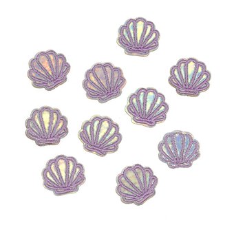 Mini Shell Iron-On Motifs 10 Pack 