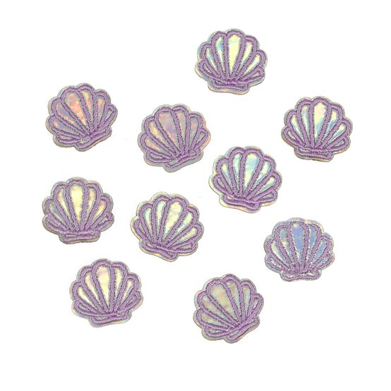 Mini Shell Iron-On Motifs 10 Pack  image number 1