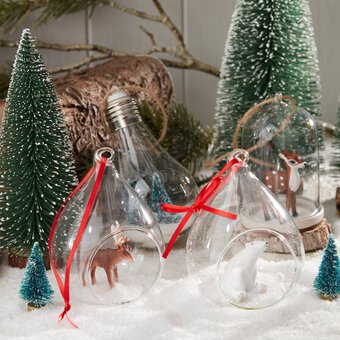 Oval Fillable Glass Bauble 10cm