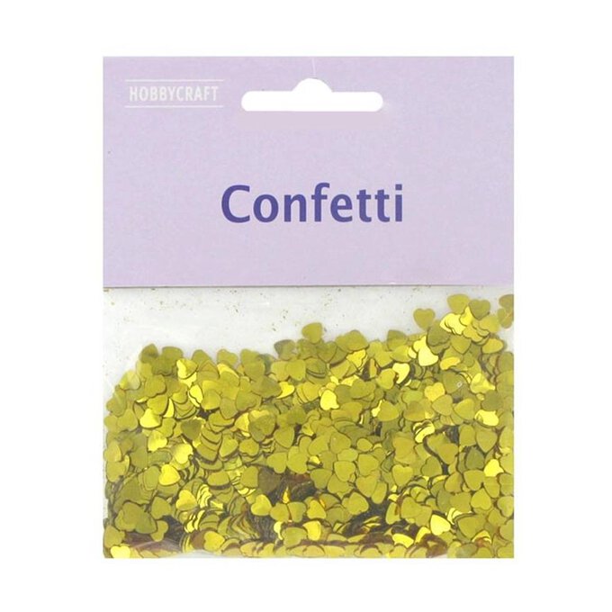 Gold Hearts Confetti 14g image number 1