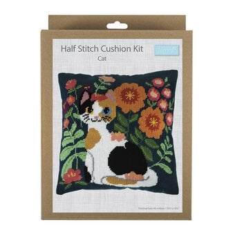 Trimits Cat Cross Stitch Cushion Kit 40cm x 40cm