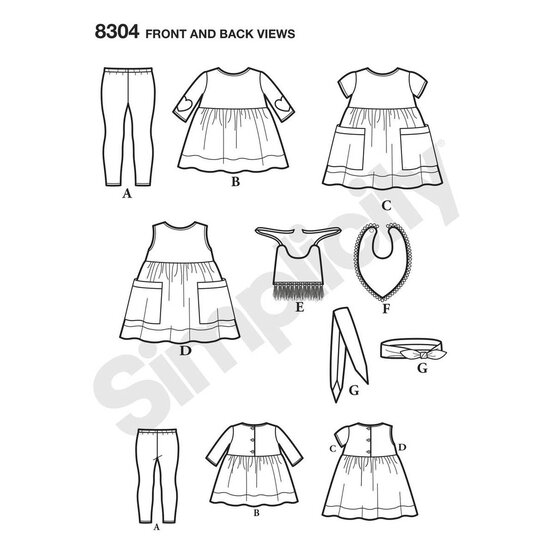 Simplicity Babies' Fashion Sewing Pattern 8304 image number 2