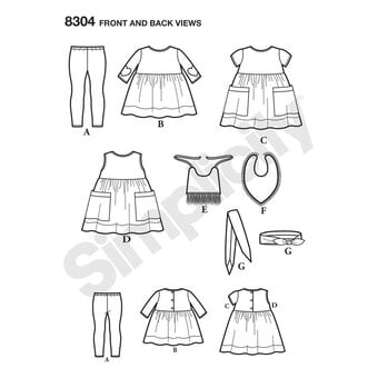 Simplicity Babies' Fashion Sewing Pattern 8304 image number 2