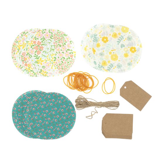 Floral Jam Jar Topper Kit 24 Pack image number 1