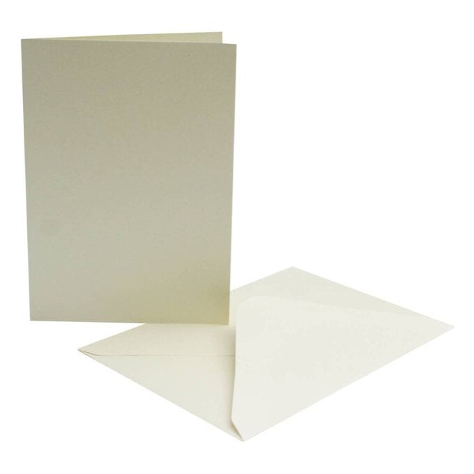 Pearlescent Cream Cards and Envelopes A6 4 Pack image number 1