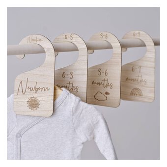 Ginger Ray Wooden Baby Hangers 7 Pack image number 4