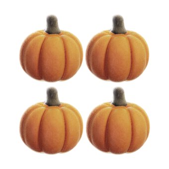 Clay Pumpkin Embellishments 4 Pack 
