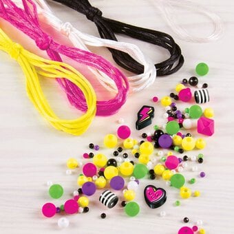 Make It Real Neon Black and White Bracelets image number 4