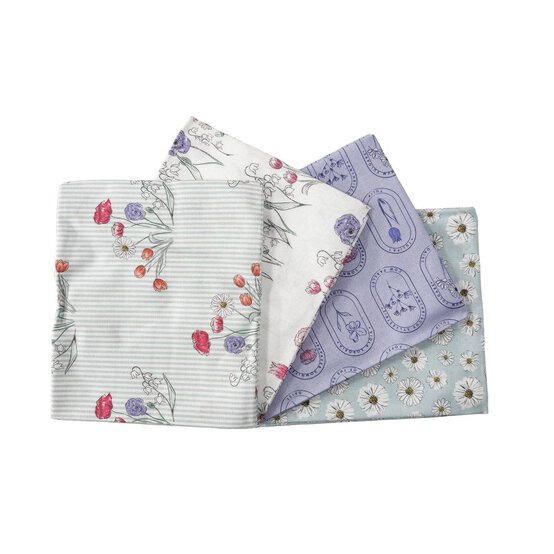 Wild Flowers Flower Meadow Cotton Fat Quarters 4 Pack image number 1
