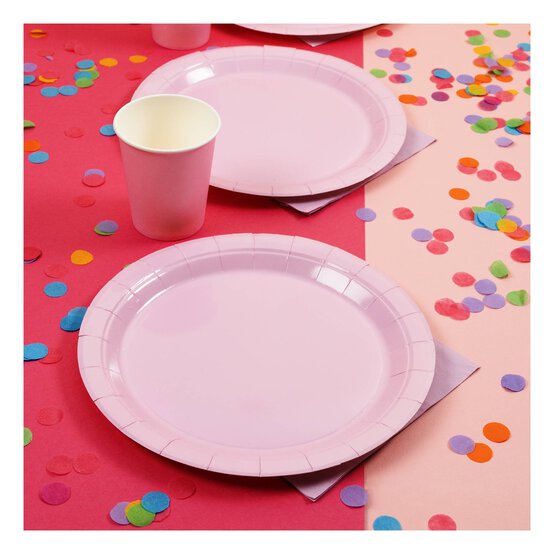 Candy Pink Paper Plates 8 Pack image number 2