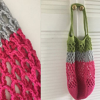 How to Crochet a Watermelon Market Bag