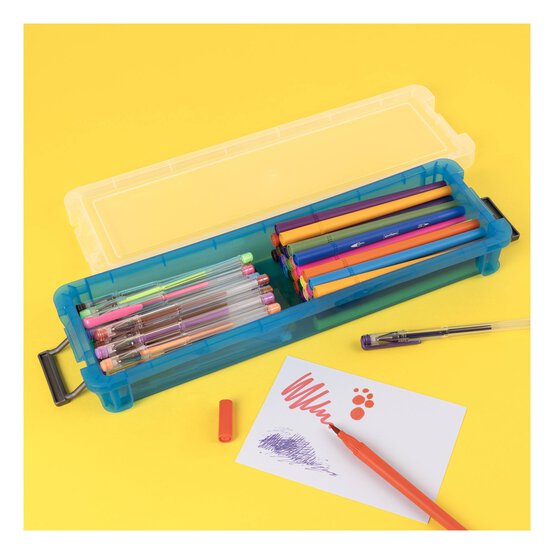 Whitefurze Allstore 1.25 Litre Translucent Blue Storage Box  image number 2