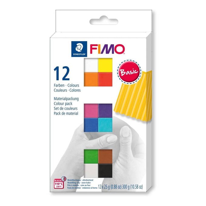 Fimo Soft Basic Modelling Clay Set 25g 12 Pack image number 1
