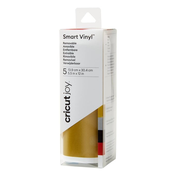 Cricut Joy Elegance Removable Smart Vinyl 5.5 x 12 Inches 5 Pack image number 1