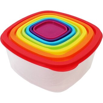 Rainbow Storage Container Set 7 Pieces image number 3