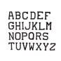 Black Alphabet Fabric Letters 26 Pack image number 1
