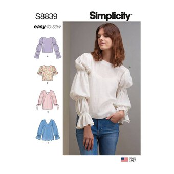 Simplicity Women's Tops Sewing Pattern S8839 (R5 14-22)