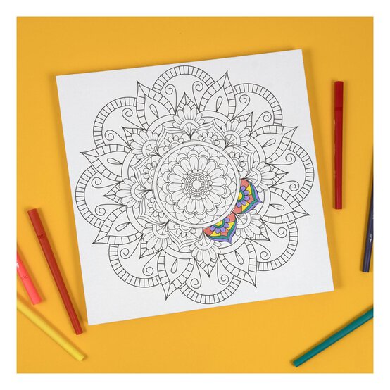 Mandala Colour-in Canvas image number 2