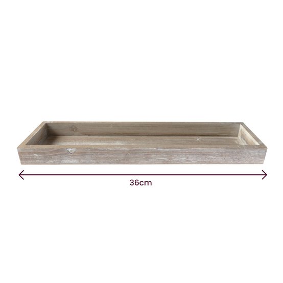 Natural Wooden Tray 36cm x 9.5cm x 3cm image number 4