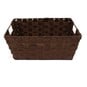 Chocolate Brown Paper Storage Basket 33cm x 23cm x 14cm image number 2