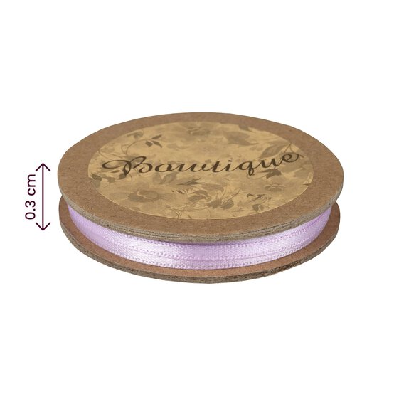 Light Orchid Double-Faced Satin Ribbon 3mm x 5m image number 4