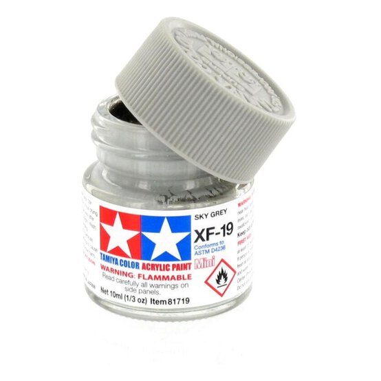 Tamiya Colour Acrylic Paint XF-19 Sky Grey 10ml image number 1