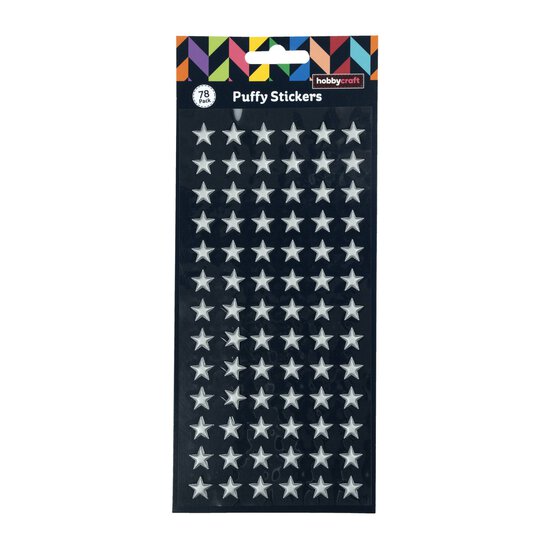 Silver Star Puffy Stickers 78 Pack image number 4