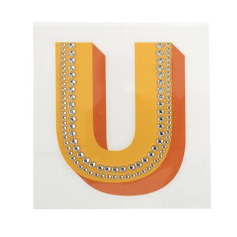 Cold Transfer and Bling Letter U Sticker Set