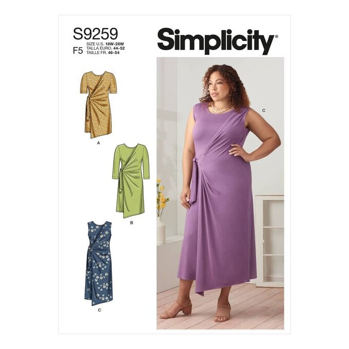Simplicity Knit Dress and Top Sewing Pattern S9259 (18-26) image number 1