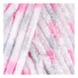 James C Brett Pink, Grey and White Flutterby Chunky Yarn 100g image number 2