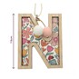 Hanging Wooden Letter N 7.5cm image number 3