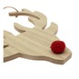 Hanging Wooden Reindeer Head Decoration 25cm image number 3