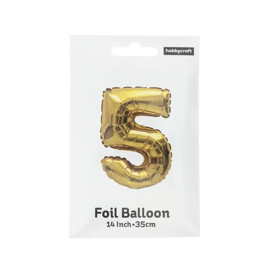 Gold Foil Number 5 Balloon image number 3
