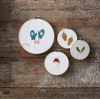 How to Sew Autumn Embroidered Hoop Art