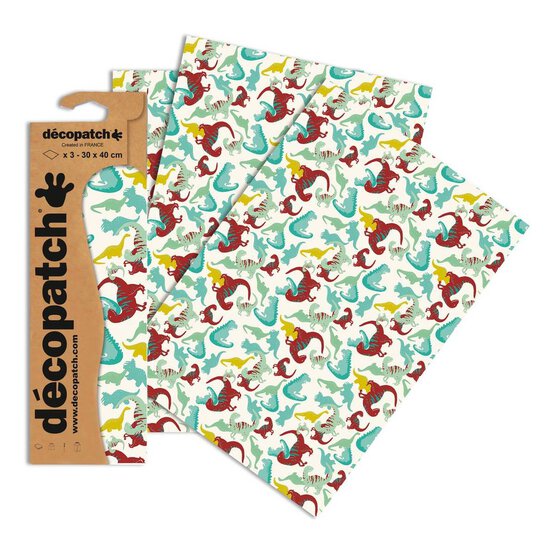 Decopatch Dinosaurs Paper 3 Sheets image number 1