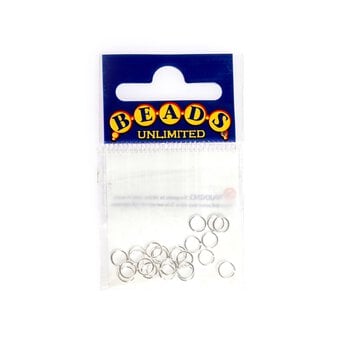 Beads Unlimited Silver Plated Jump Rings 5mm 25 Pack image number 2