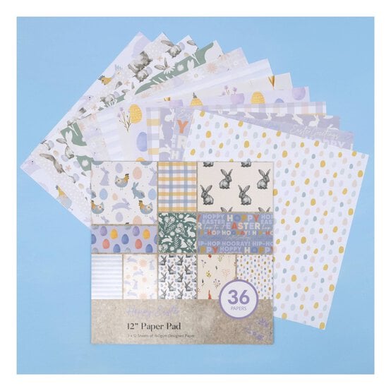 Hoppy Easter Paper Pad 36 Sheets 12 x 12 Inches image number 1