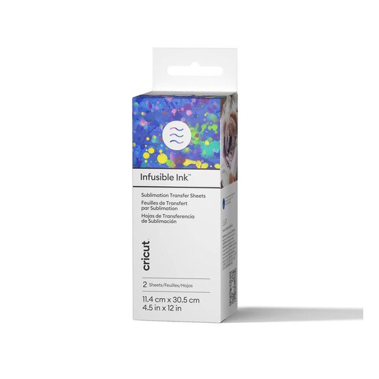 Cricut Infusible Ink Blue Paint Splash Transfer Sheets 2 Pack image number 1