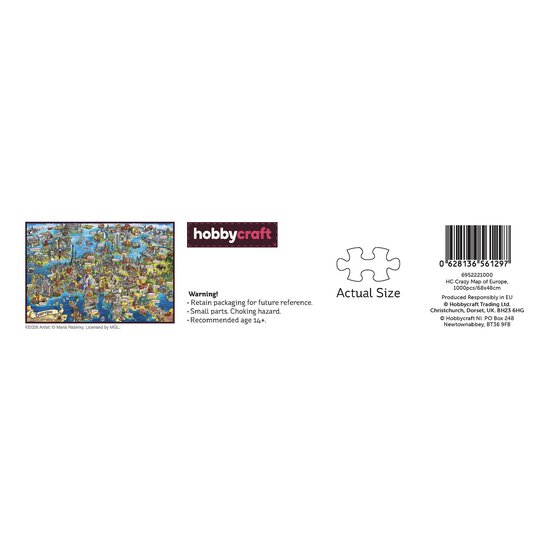 Crazy Map of Europe Jigsaw Puzzle 1000 Pieces image number 3
