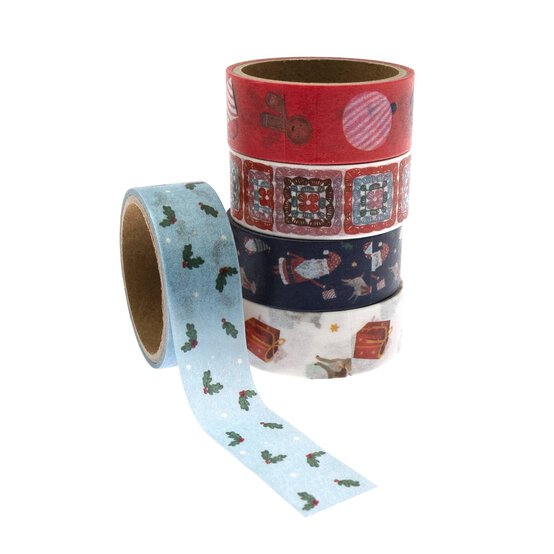 Christmas Washi Tapes 2m 5 Pack image number 1